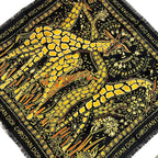 Dior Scarf Black Dark Yellow Multi Kirin
