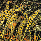 Dior Scarf Black Dark Yellow Multi Kirin — view 3