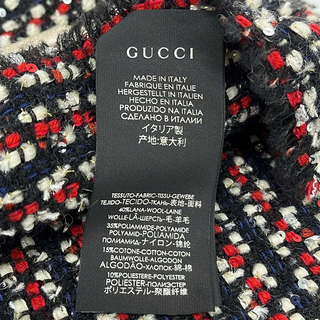 Gucci Scarf Black Red Multi Mlb Collaboration San Francisco Giants Sequins — view 3