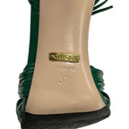 Gucci Mules 37 Eeee Green Leather — view 6
