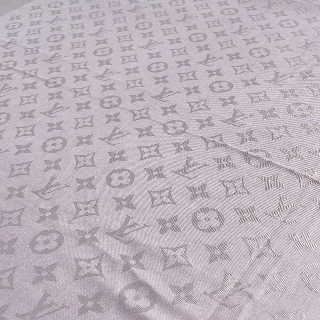 Louis Vuitton Scarf Light Purple Large Shawl Monogram Wool Silk — view 4