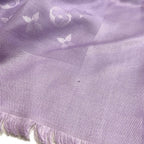 Louis Vuitton Scarf Light Purple Large Shawl Monogram Wool Silk — view 6