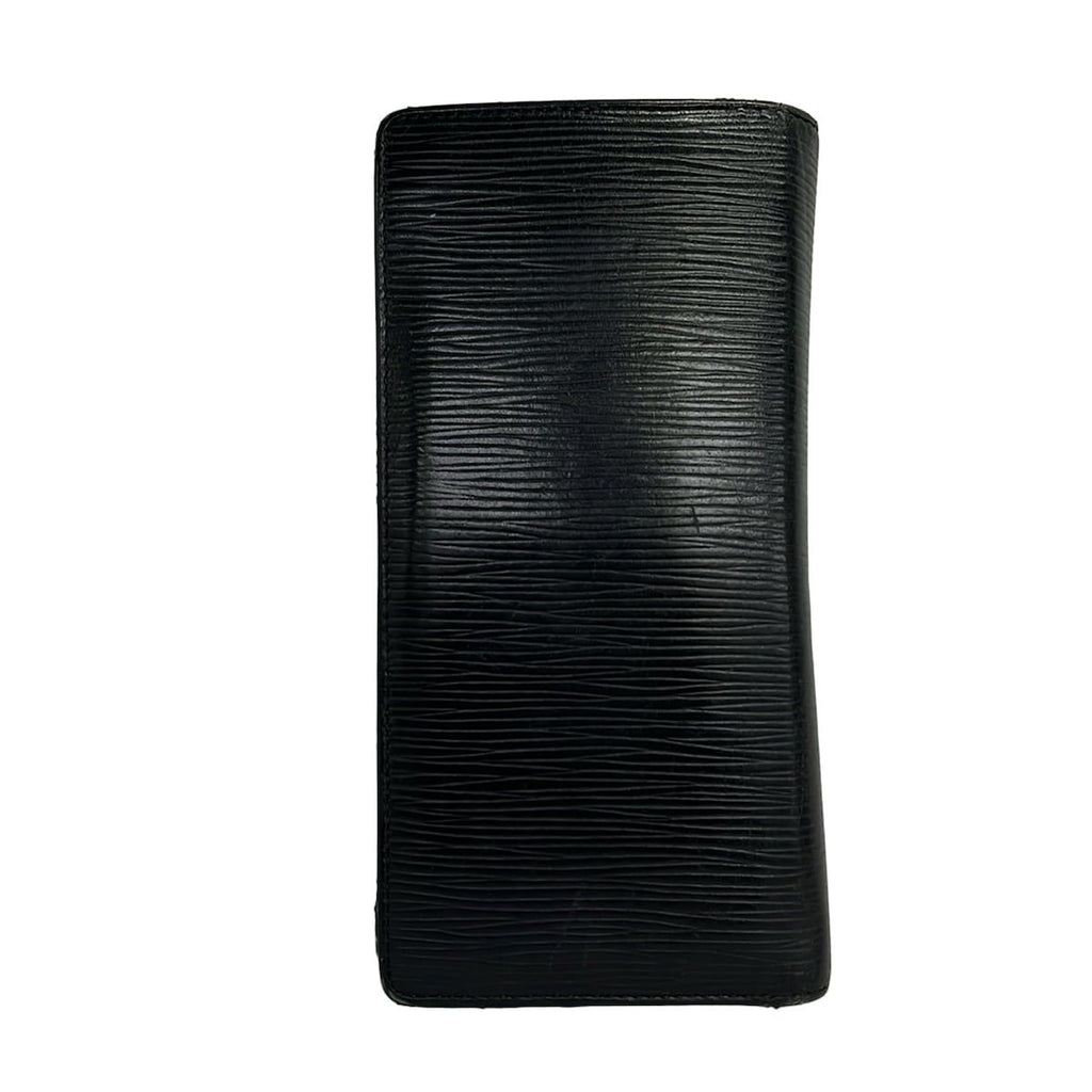 Louis Vuitton Wallet Epi Portefeuille Brazza Noir Leather — view 2