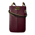 Fendi Peekaboo Leather Phone Pouch