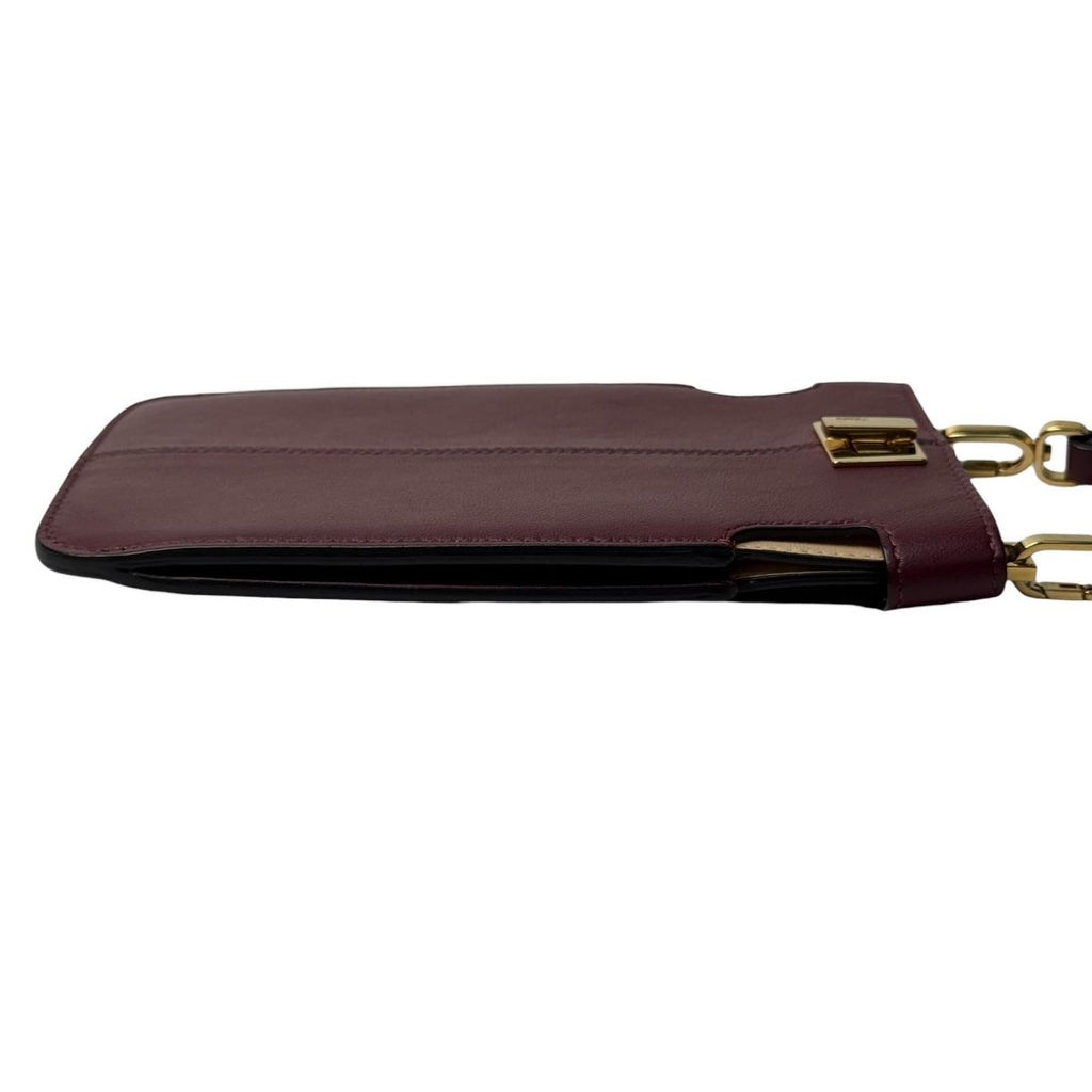 Fendi Peekaboo Leather Phone Pouch — view 5
