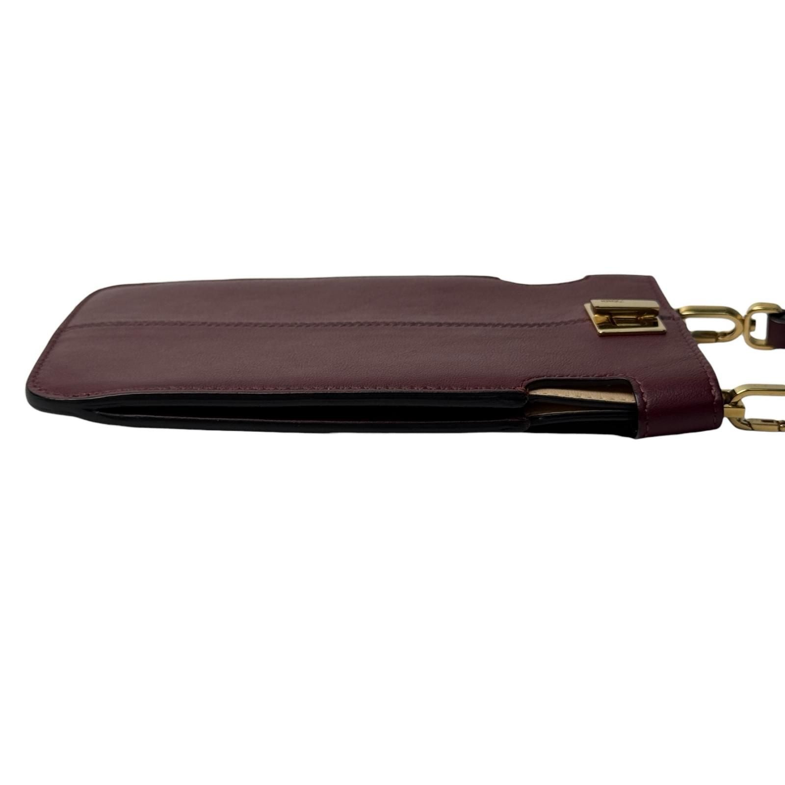 Fendi Peekaboo Leather Phone Pouch — view 5