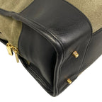 Loewe Handbag Amazona Khaki Gray Black Leather — view 6