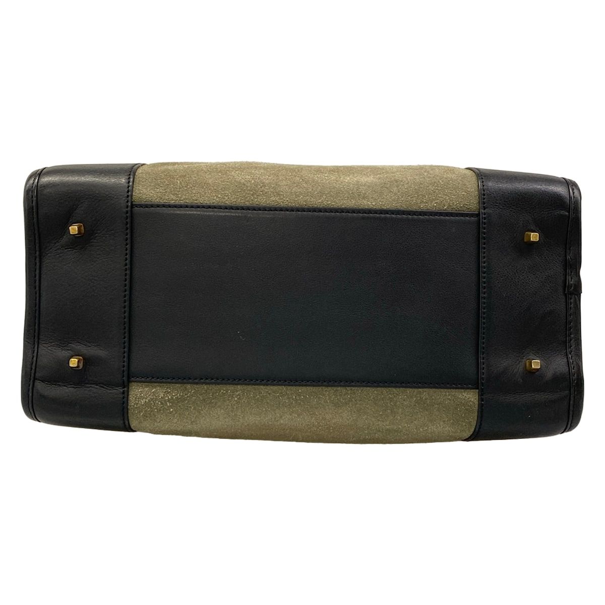 Loewe Handbag Amazona Khaki Gray Black Leather — view 5