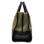 Loewe Handbag Amazona Khaki Gray Black Leather — view 4