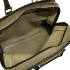 Loewe Handbag Amazona Khaki Gray Black Leather — view 7