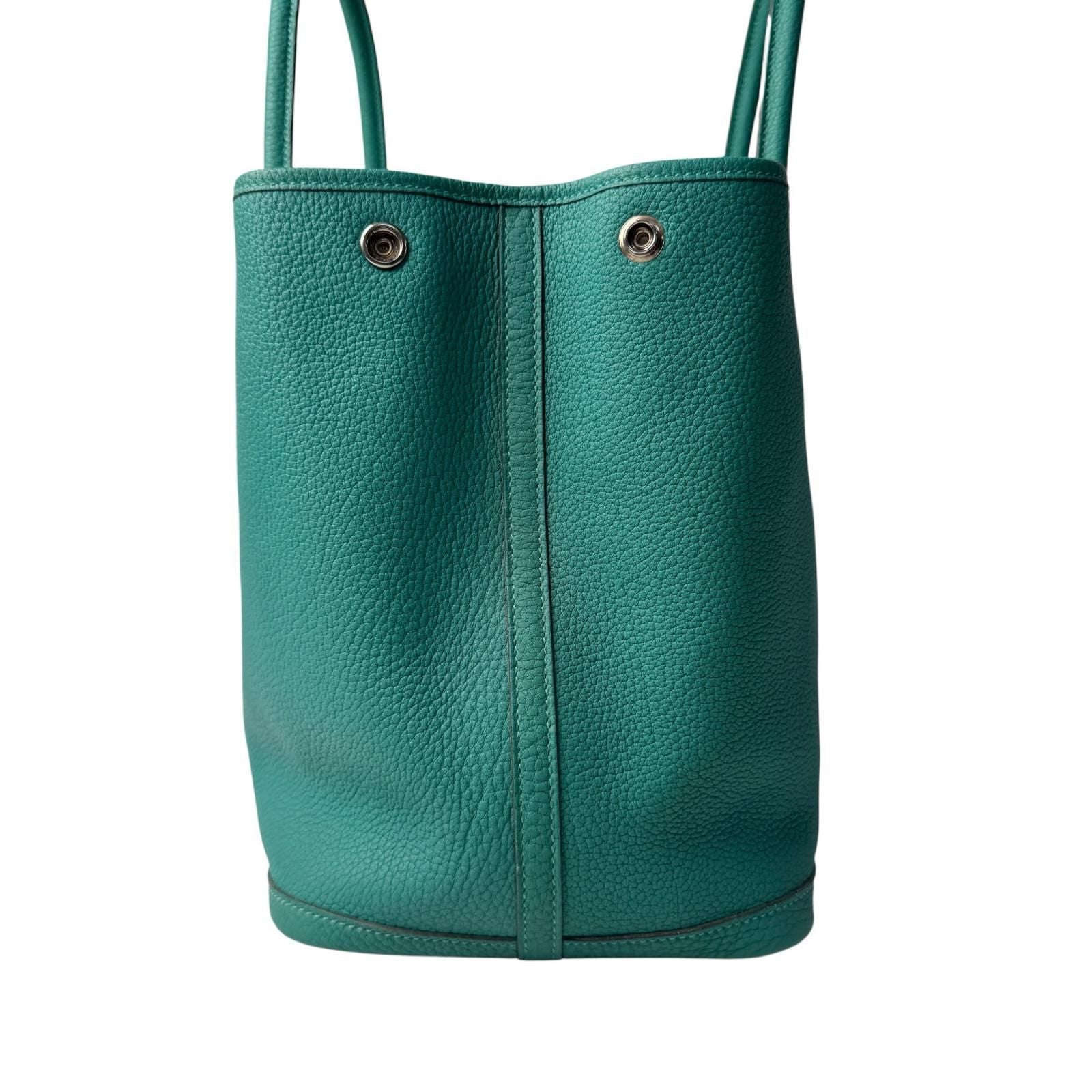 Hermes Garden Party PM 36 Malachite Handbag — view 4