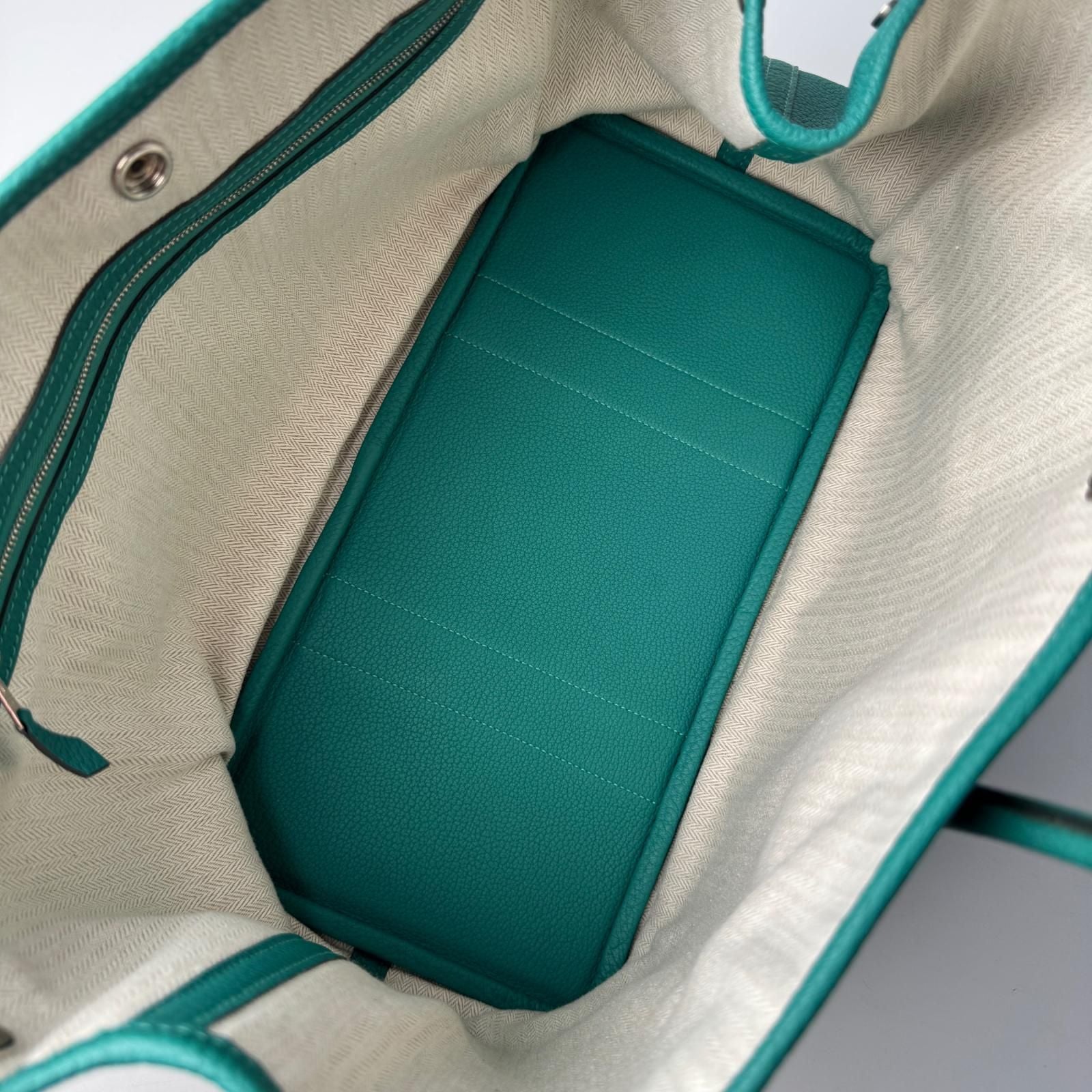 Hermes Garden Party PM 36 Malachite Handbag — view 7