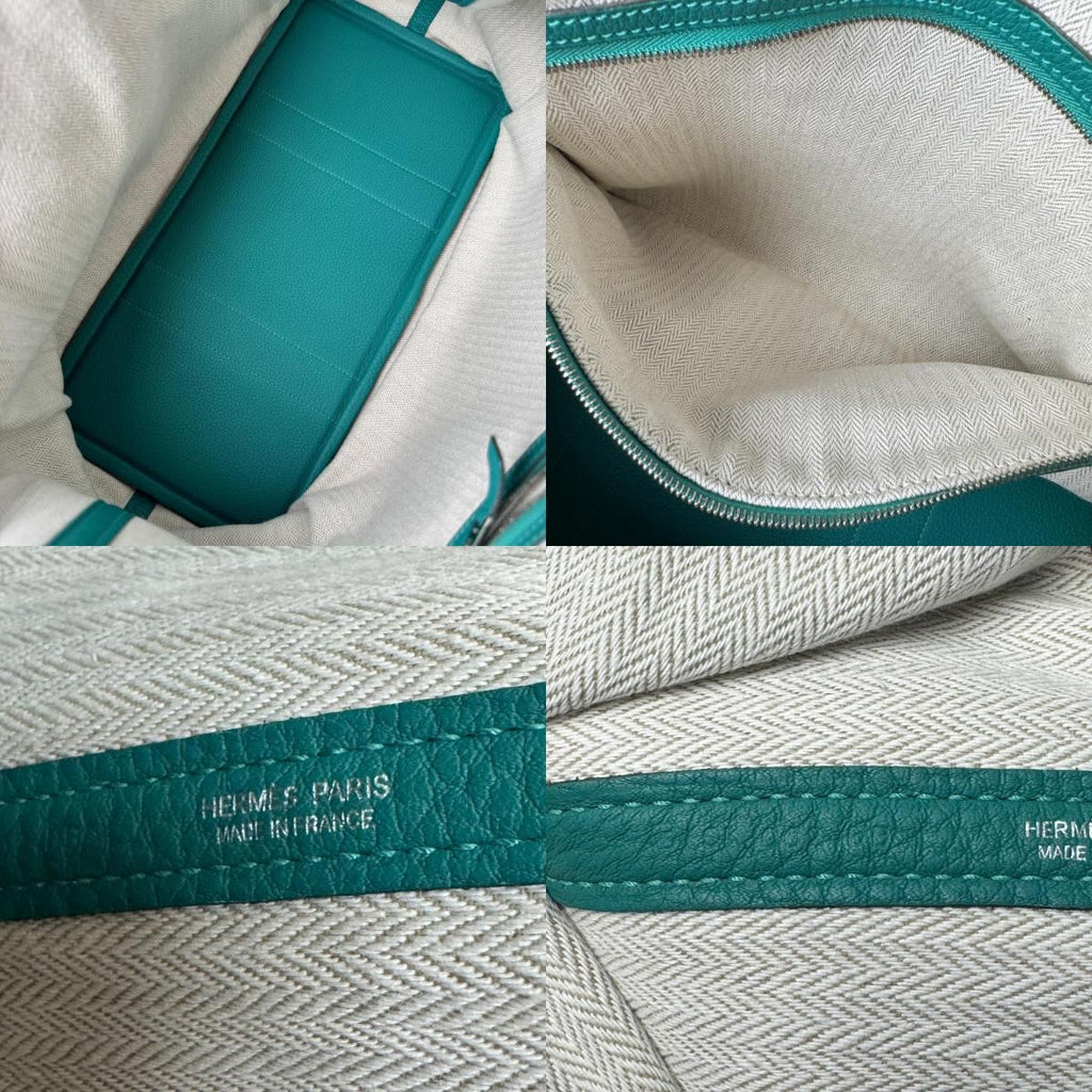 Hermes Garden Party PM 36 Malachite Handbag — view 8