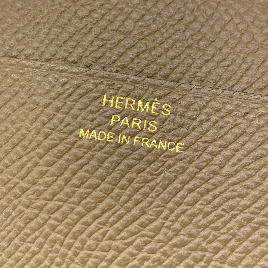 Hermes Trifold Wallet Bearn Combination Etoupe Gold — view 5
