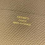 Hermes Trifold Wallet Bearn Combination Etoupe Gold — view 5