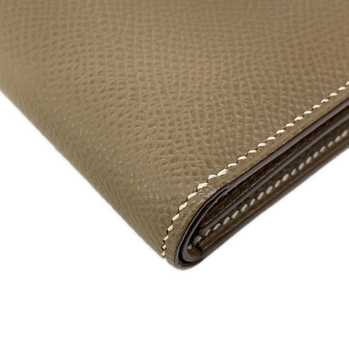 Hermes Trifold Wallet Bearn Combination Etoupe Gold — view 7