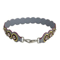 Fendi Shoulder Gray Yellow Multi Studs Leather