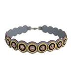 Fendi Shoulder Gray Yellow Multi Studs Leather — view 2