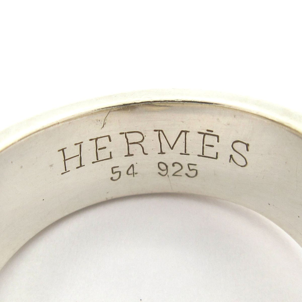 Hermes Ring 54 Russet Silver Ribbon — view 5