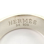 Hermes Ring 54 Russet Silver Ribbon — view 5