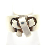 Hermes Ring 54 Russet Silver Ribbon