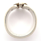 Hermes Ring 54 Russet Silver Ribbon — view 4
