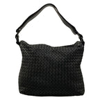 Bottega Veneta Shoulder Bag Intrecciato Black Leather