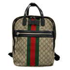 Gucci Backpack Soft GG Supreme Gray Beige Dark Multi Leather