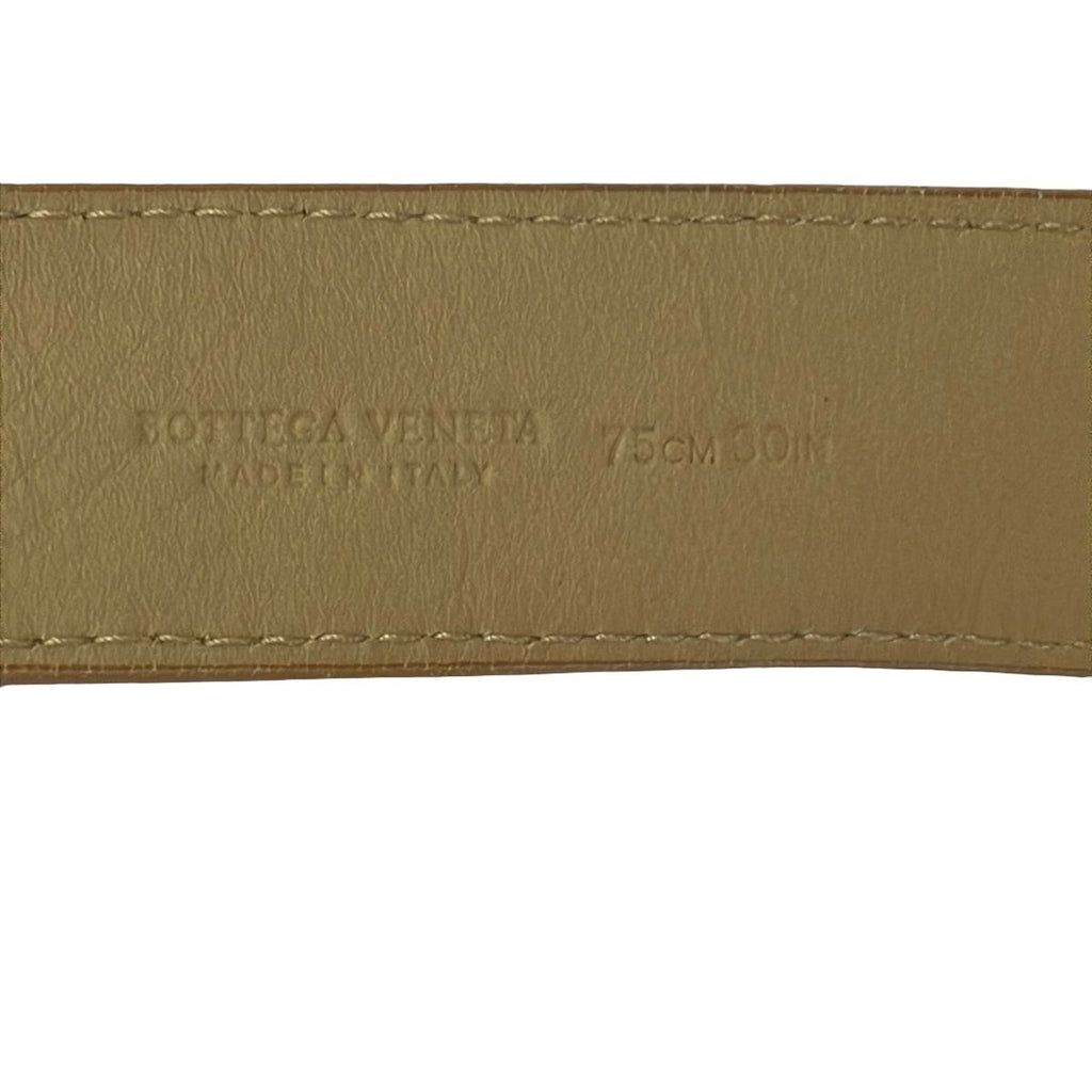 Bottega Veneta Belt 75 cm Beige Intrecciato Leather — view 4