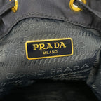 Prada Duet Dark Navy Drawstring Mini Bag Leather — view 9