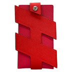 Hermes Card Case Tag Folder le Juku Rose Extreme