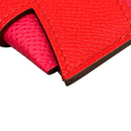 Hermes Card Case Tag Folder le Juku Rose Extreme — view 5