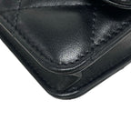 Chanel Waist Pouch Quilted Black Chain Belt Vintage Gold Lambskin — view 6