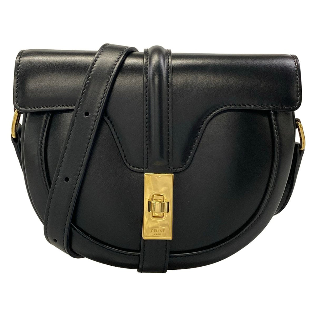 Celine Shoulder Bag Smo le Besace 16 Black Leather