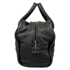 Chanel Handbag Black Silver Hidden Chain Bowler Bag Lambskin — view 2