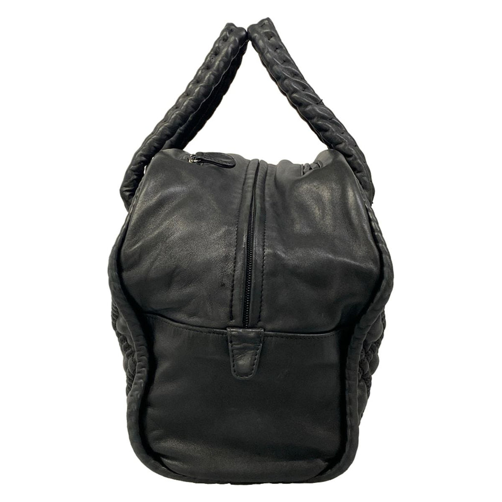 Chanel Handbag Black Silver Hidden Chain Bowler Bag Lambskin — view 4
