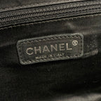 Chanel Handbag Black Silver Hidden Chain Bowler Bag Lambskin — view 9