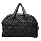 Chanel Handbag Black Silver Hidden Chain Bowler Bag Lambskin — view 3