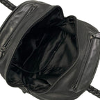 Chanel Handbag Black Silver Hidden Chain Bowler Bag Lambskin — view 7