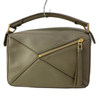 Loewe Handbag Puzzle Bag Small Khaki Leather — view 3
