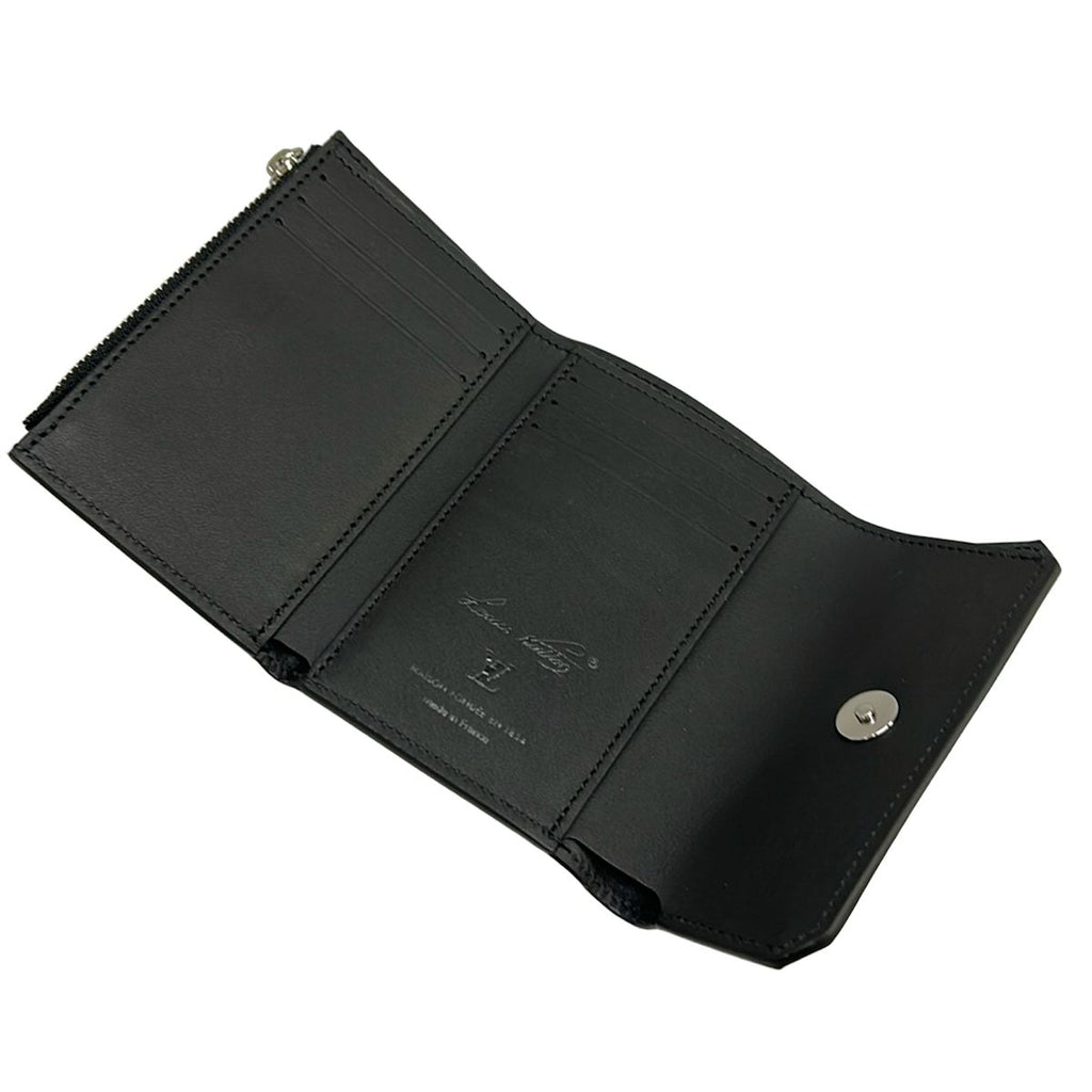 Louis Vuitton Trifold Wallet Georges Black Leather Cowhide — view 3