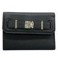 Louis Vuitton Trifold Wallet Georges Black Leather Cowhide