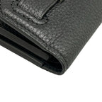 Louis Vuitton Trifold Wallet Georges Black Leather Cowhide — view 6