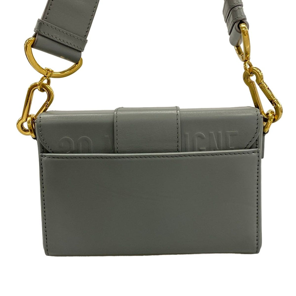 Dior Shoulder Bag 30 Montaigne Box Gray Leather — view 3