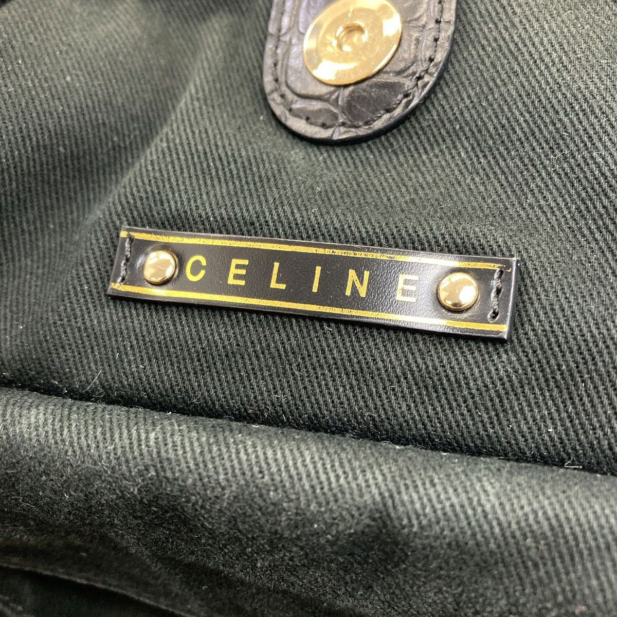 Celine C Saluki Handbag Canvas — view 6