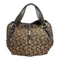 Celine C Saluki Handbag Canvas