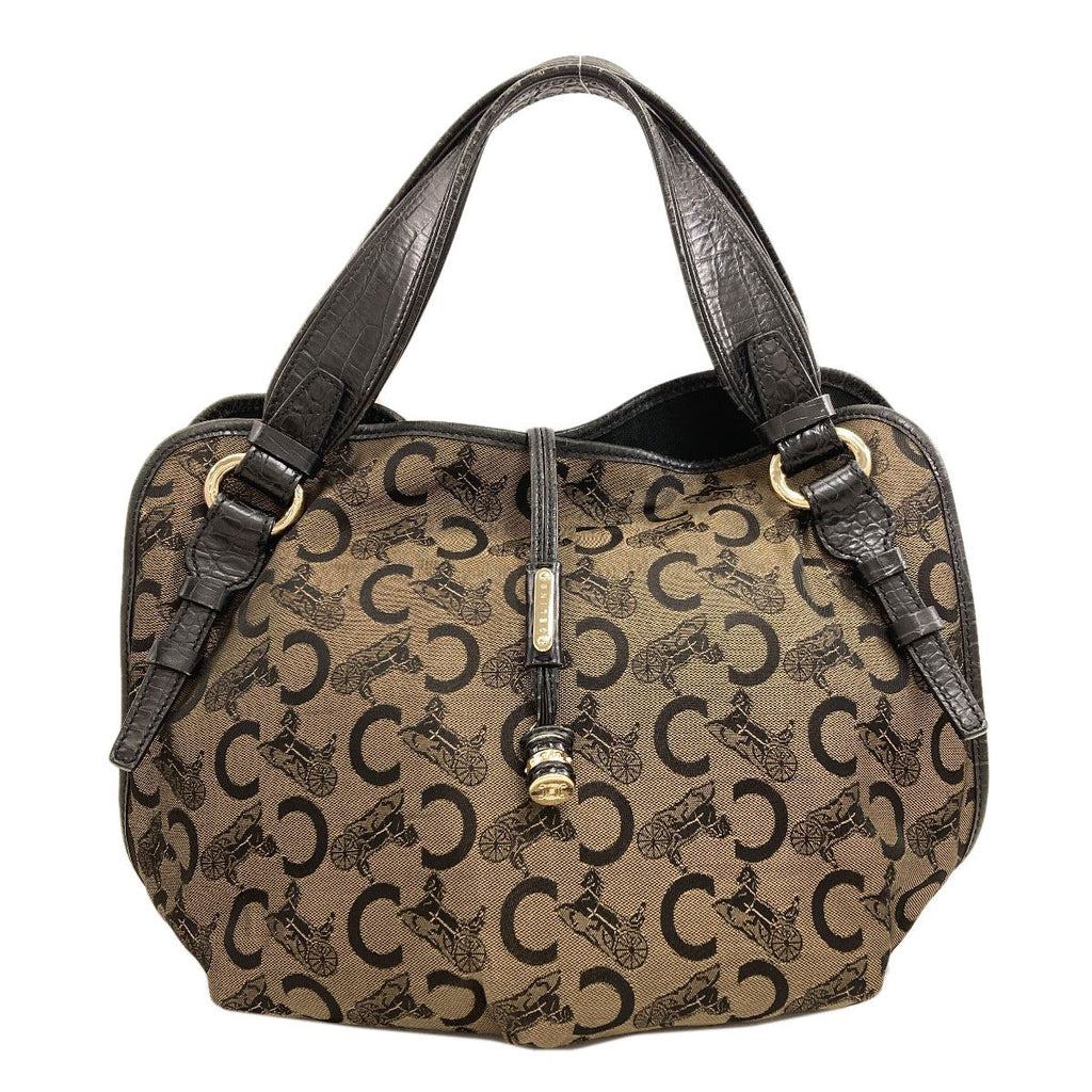 Celine C Saluki Handbag Canvas