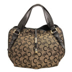 Celine C Saluki Handbag Canvas