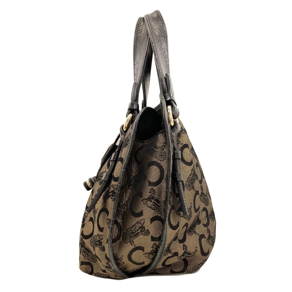 Celine C Saluki Handbag Canvas — view 3