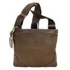Prada Logo Shoulder Bag Canvas Calf